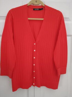 Lauren Ralph Lauren Cotton  Cardigan NWOT